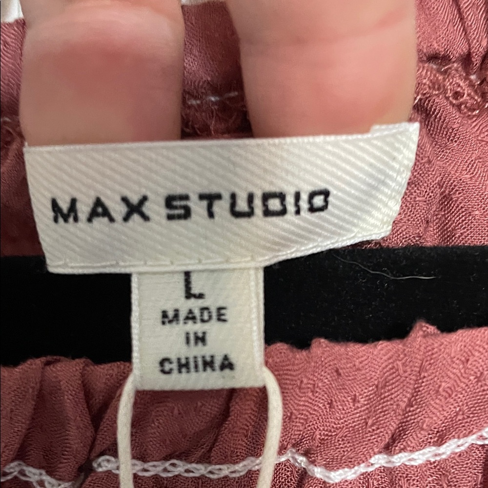 NWT Max Studio Terracotta Embroidered Blouse - Picture 2 of 6